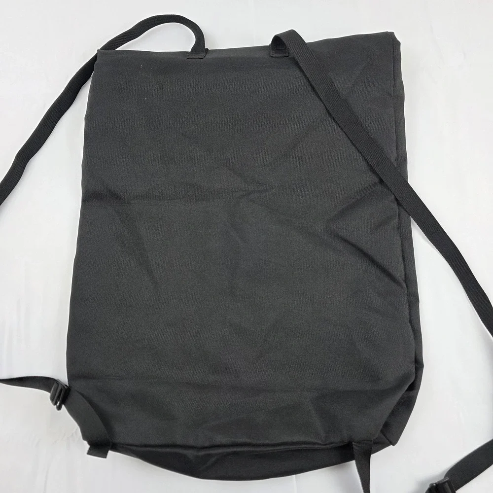 On Cloud Roll Top Backpack Black 18 Inch Soft Case Travel Men Daypack Polyester
